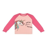 Set De Pijama Roz Deschis Pentru Fete Petit Lem