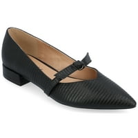Journee Collection Femei Cait Texturate Material Alunecare Pe Mary Jane Flats
