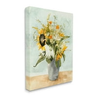 Stupell Industries buchet de floarea-soarelui mixt Country Florals Galerie de pictură pânză învelită artă de perete imprimată, Design de Emma Caroline