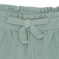 Garanimals Baby Girls Paperbag talie pantaloni scurți, dimensiuni 0-24M