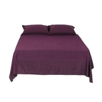 Chilipiruri Unice Thread Count Microfibra Lenjerie De Pat Set Dark Purple King