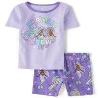 Set de pijamale din bumbac din 2 piese pentru copii, dimensiuni 4-16