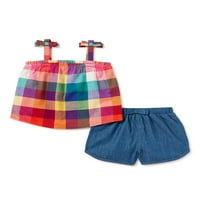 Set de pantaloni scurți și pantaloni scurți Wonder Nation Baby & Toddler Girls, luni-5T