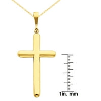 Primal aur Karat aur galben cruce pandantiv cu cablu coarda lanț