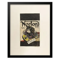 Vintage Norton Motociclete est. Imprimare Încadrată