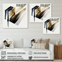 Designart negru și auriu Cubic Expression ii Canvas Wall Art