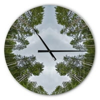 Designart 'compoziția cercului copacilor de conifere' ceas de perete Modern