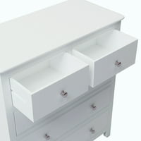 Comodă modernă Aukfa, comodă înaltă din lemn cu 2 + sertare,organizator de depozitare dulap dulap noptieră pentru dormitor, alb