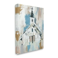 Stupell Indtries Distressed Country Church sapa model Abstract panza arta de perete, 20, Design de Annie Warren