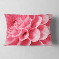 Petale de flori abstracte Designart Roz-pernă de aruncare florală-12x20