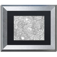 Marcă comercială Fine Art Smile dese Canvas Art de Kathy G. Ahrens, negru mat, cadru argintiu