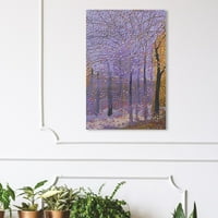 Wynwood Studio natură și Peisaj Wall Art Canvas printuri 'Enriqueta Ahrensburg-Spring I' peisaje forestiere-Violet, Galben