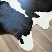 Covoare America colecție de piele de vacă curată manual pete negre albicioase HC covor contemporan pentru animale 5 ' x6 ' 6