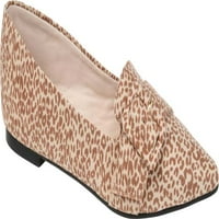 Femei Journee Collection Audrey a subliniat Toe Loafer animale Fau Suede M