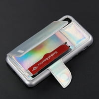 Husă holografică Perfect Fit Pentru Apple iPhone iPhone Premium vegan din piele portofel cu sloturi pentru carduri și capac Magnetic