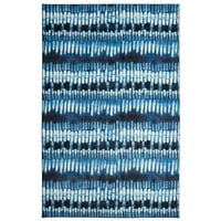Mohawk Home Prismatic Imprint Navy Transitional Striped Precision Printed Area Rug, 8' x10', Navy