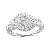 JewelersClub inel de carate cu diamant alb cu argint Sterling pentru femei și fete