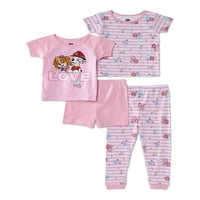 Paw Patrol Toddler Girls Pijamale Cu Mânecă Scurtă Din Bumbac, Set