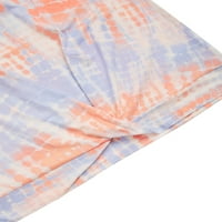 Wonder Nation Girls Tie Dye Cu mânecă scurtă pijama set de somn scurt, dimensiunea 4-și Plus