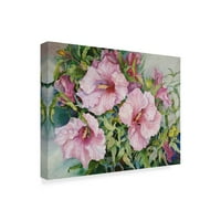 Marcă comercială Fine Art 'Pink Hibiscus' Canvas Art de Joanne Porter