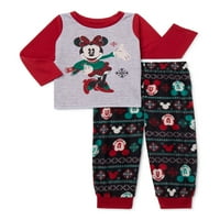 Potrivire Familie Crăciun Pijamale Toddler Fata Minnie 2 Piese Pijama Set