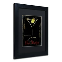 Marcă comercială Fine Art Olive Martini II Canvas Art by color Bakery, negru mat, cadru negru