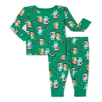 Pijamale cu caracter pentru copii mici, 2 piese, dimensiuni 12M-5T