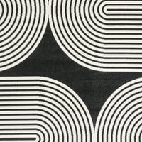 Loomaknoti Tecopa Milburm 2' 7 ' Negru Geometric În Aer Liber Runner Covor