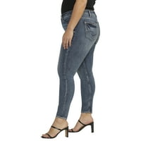 Silver Jeans Co. Femei Plus Dimensiune Suki Mijlocul naștere Skinny picior blugi talie dimensiuni 12-24
