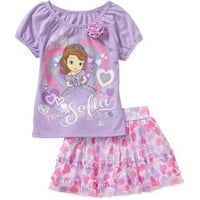Disney Baby Toddler fata Tee și fusta costum Set
