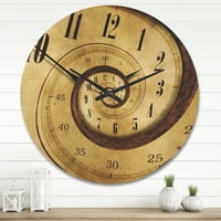 Designart 'Endless Time Spiral Clock' Ceas Modern De Perete Din Lemn