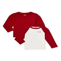 Wrangler Toddler Boys 2pk bluze tricotate cu mânecă lungă, dimensiuni 2T-5T