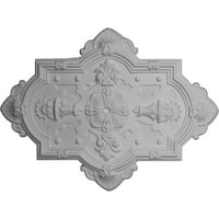 1 8H 1 8W 3 4 P Medalion De Tavan Al Catedralei, Argint Pictat Manual