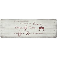 SoHome Cozy Living House rulează pe covor de bucătărie Anti-oboseală Wine Runner, roșu alb murdar, 17,5 x55