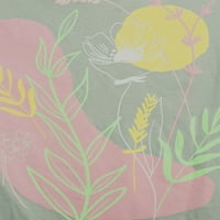 Tricou grafic Abstract Floral Cu mânecă scurtă pentru femei Fifth Sun