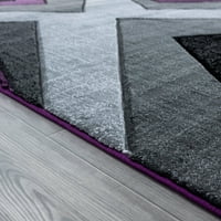 United Weavers Drachma Rimini Modern Abstract Accent Covor, Prune, 1'10 2'8