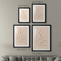 Wexford Home Sketched Pose i Premium Framed Print, 26,5 36,5 - gata de agățat, negru