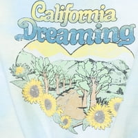Ediția socială pentru femei Junior ' Front Înnodat California Dreaming Tie Dye tricou grafic