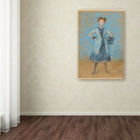 Marcă comercială Fine Art 'The Blue Girl' Canvas Art de Whistler