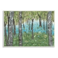 Stupell Industries Mystic copac pădure albastru ape tulburi fermecător Rustic, 19, proiectat de Jade Reynolds