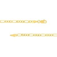 14k aur galben bărbați & Femei 16 concav Figaro lanț colier