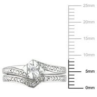 Miabella femei Carat T. W. diamant nunta si inele de logodna stabilite în argint Sterling