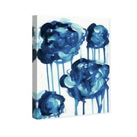 Designart hiperrealist albastru și alb Flower ii Canvas Wall Art